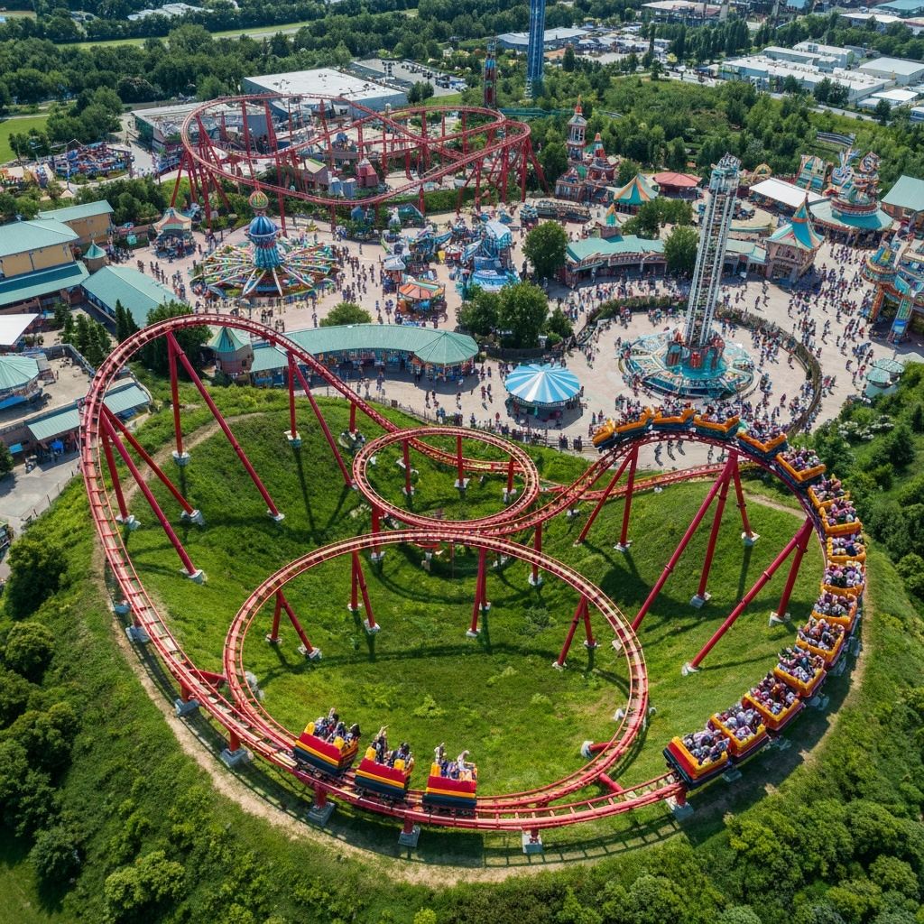 Pretpark achtergrond